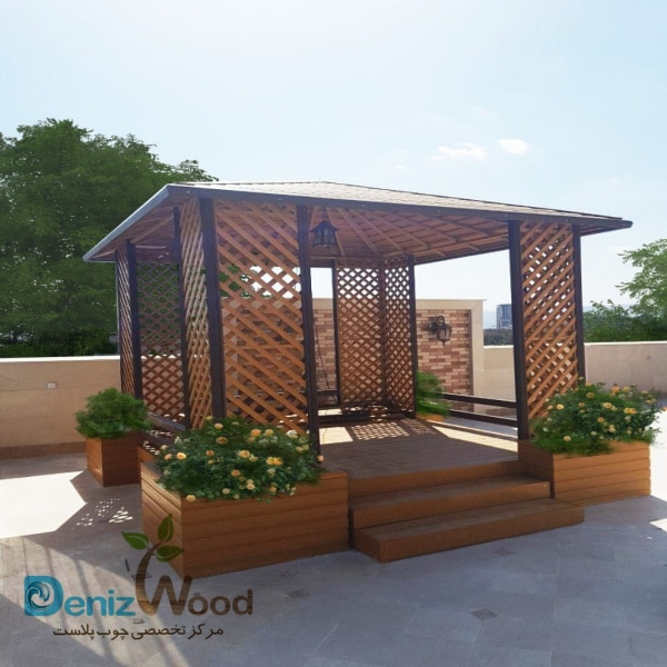 آلاچیق چوب پلاست